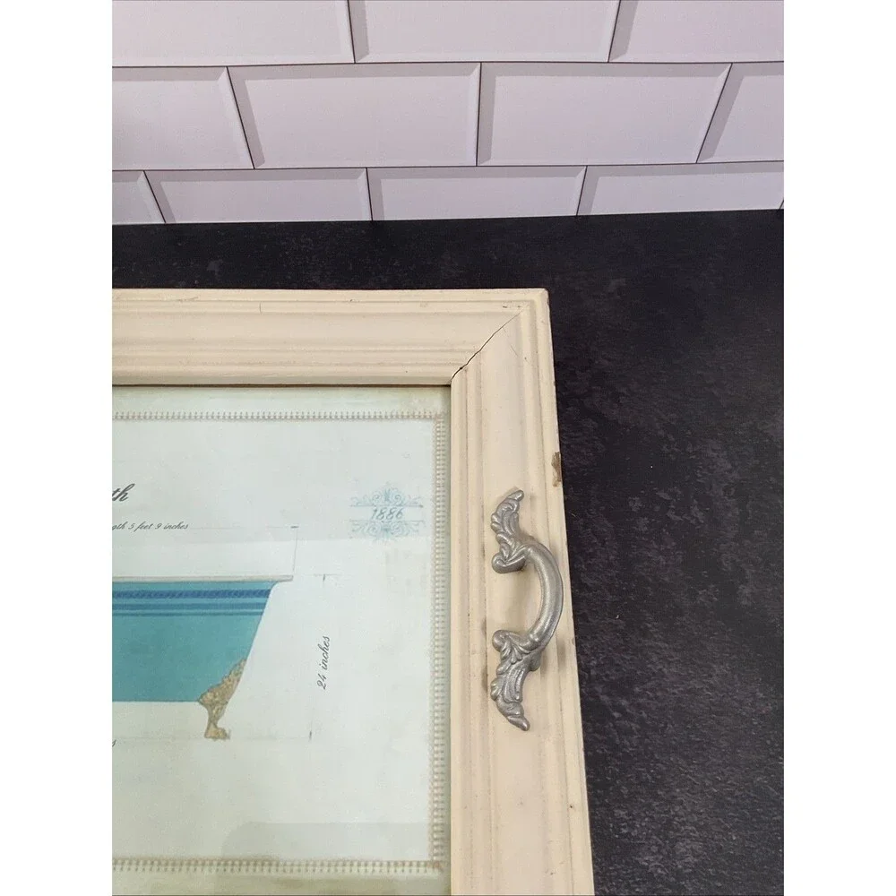 Bathroom Decoration Framed Roman Porcelain Design Bathtub.16” x 12.25” - Picture 8 of 16